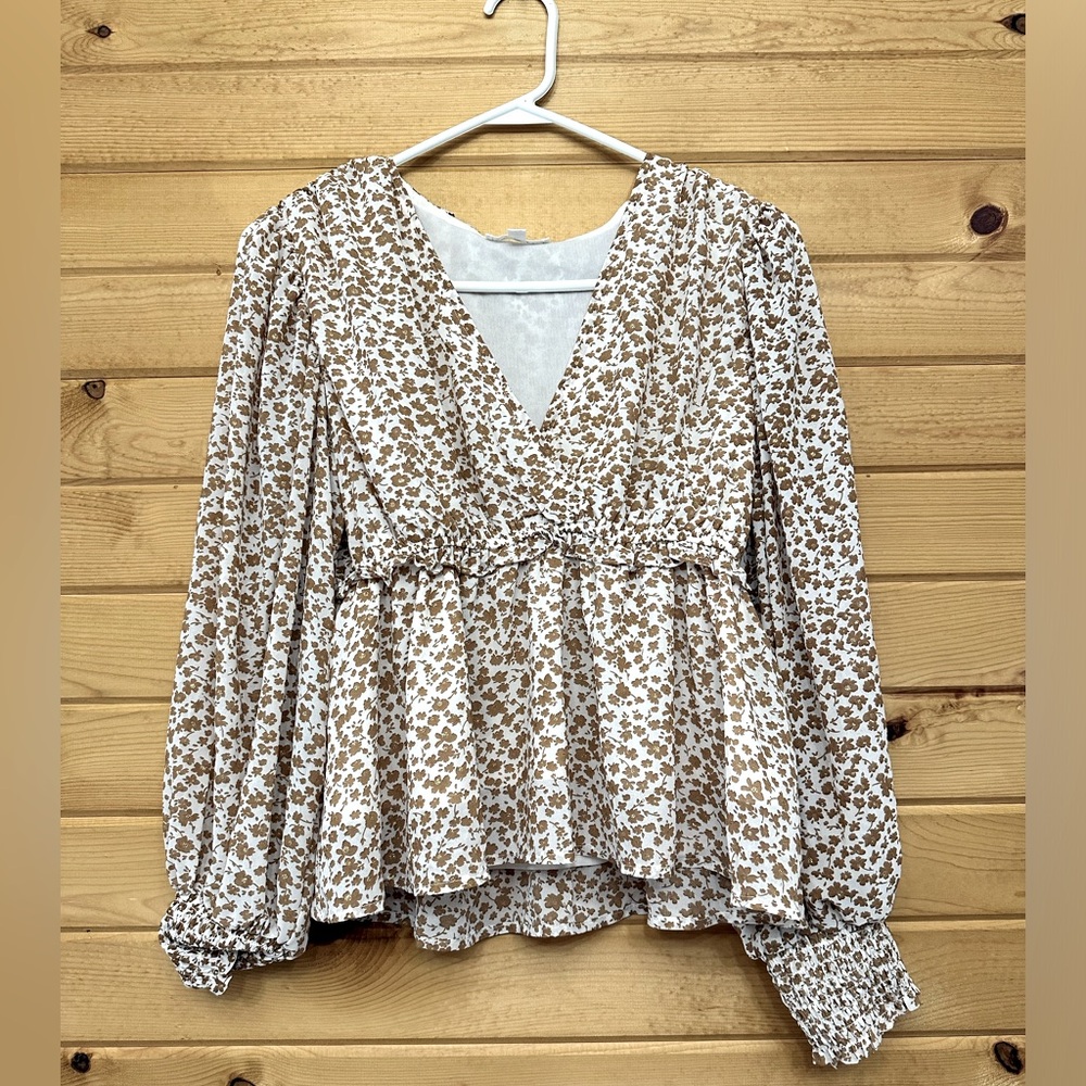 Fall Floral Blouse🧡